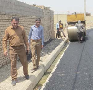 بهره برداری از پروژه زیرسازی آسفالت و معابر 17 خیابان شهر کوت سیدنعیم