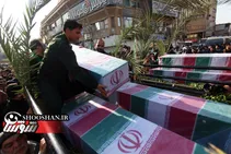 تشییع پیکر مطهر ۹ شهید گمنام در اهواز