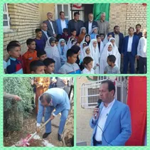 آیین کلنگ زنی مدرسه ۶ کلاسه انصار برگزار شد +  عکس