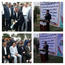 کلنگ احداث مجتمع رفاهی، خدماتی و پارک گردشگری طبیعت در شهر الوان به زمین زده شد+ عکس