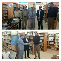 اهدا کتاب به اداره کتابخانه های الوان به مناسبت هفته تعاون   + عکس